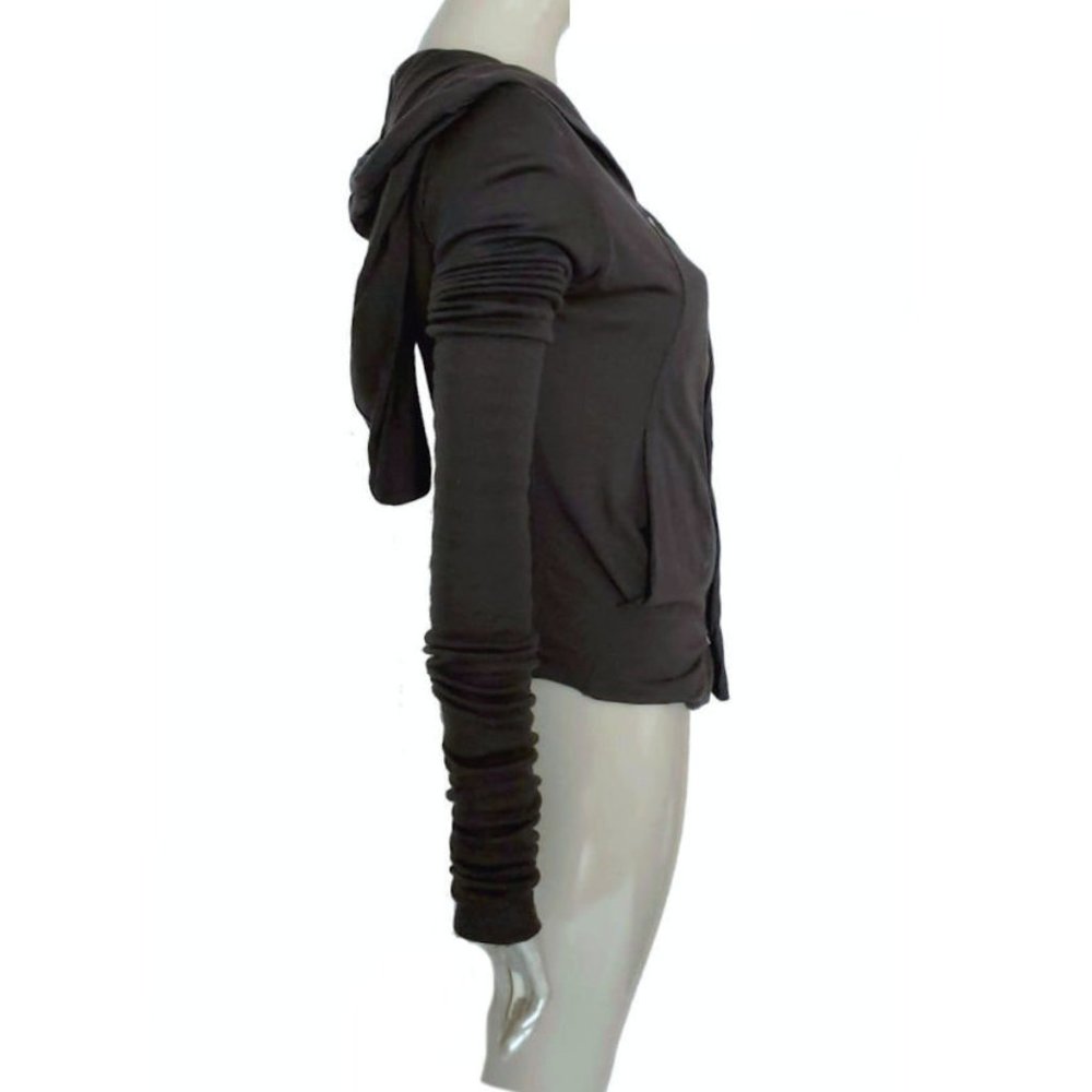 RICK OWENS LILIES ZIP FRONT HOODIE LUXE HOOD - Picture 4 of 12